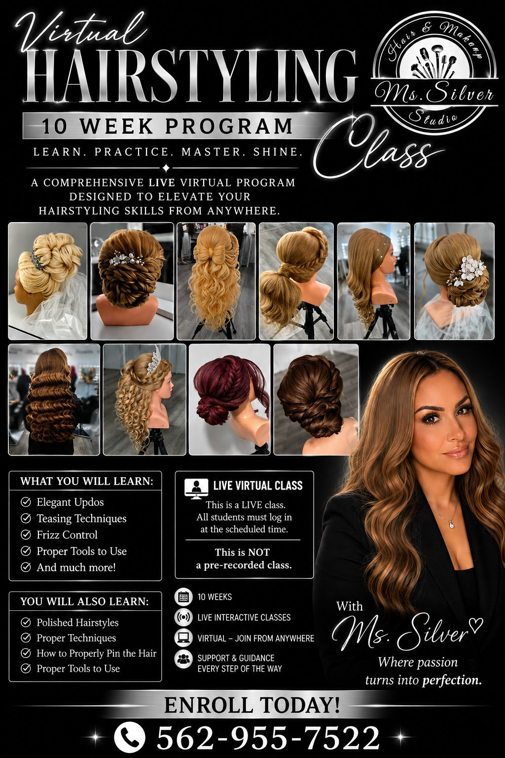 VIRTUAL 10 WEEK HAIR PROGRAM - BEGINNERS